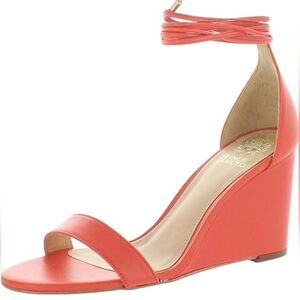 Vince Camuto Womens Stassia Leather Wedge Sandals